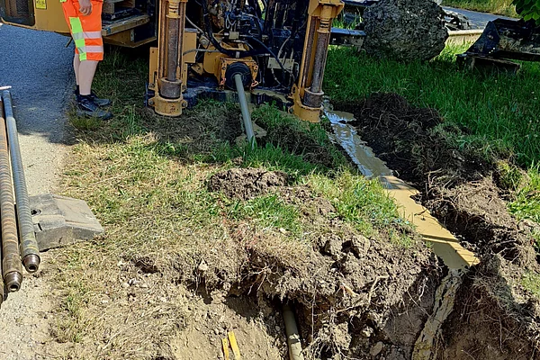 Spühlborgerät im Einsatz in Teisendorf
